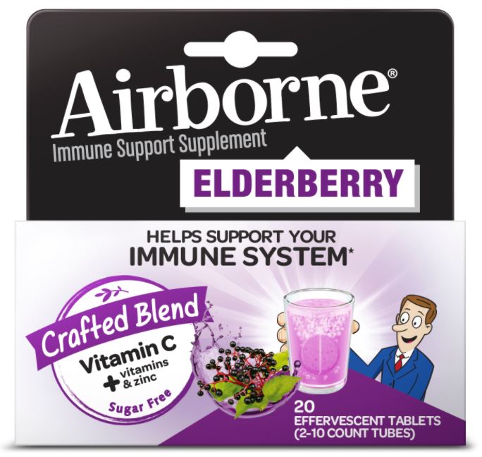 AIRBORNE Effervescent Tablets  Elderberry